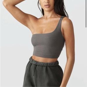 Josh Brown One Shoulder Crop Tank